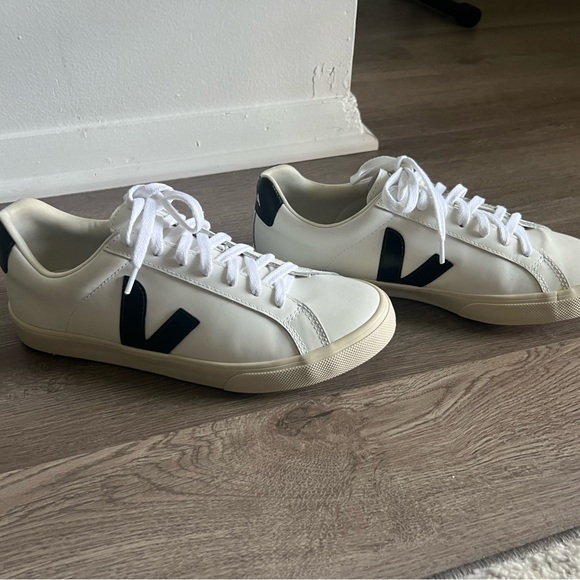 Veja Esplar Leather White Black Sneakers Eur 41 - Picture 3 of 7